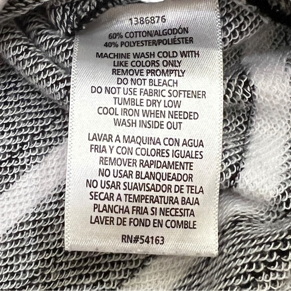 CALVIN Klein Black Striped Cotton Blend Boat Neck Short Sleeve Crop Top, Size M - Picture 4 of 12